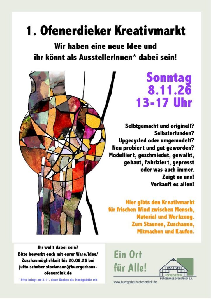 Plakat Interess Kreativmarkt red Gr